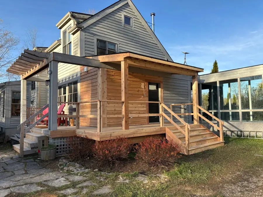 Cedar deck and covered porch addition